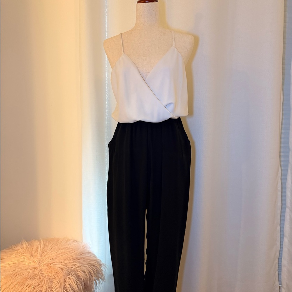 Elegant Black and White Jumpsuit